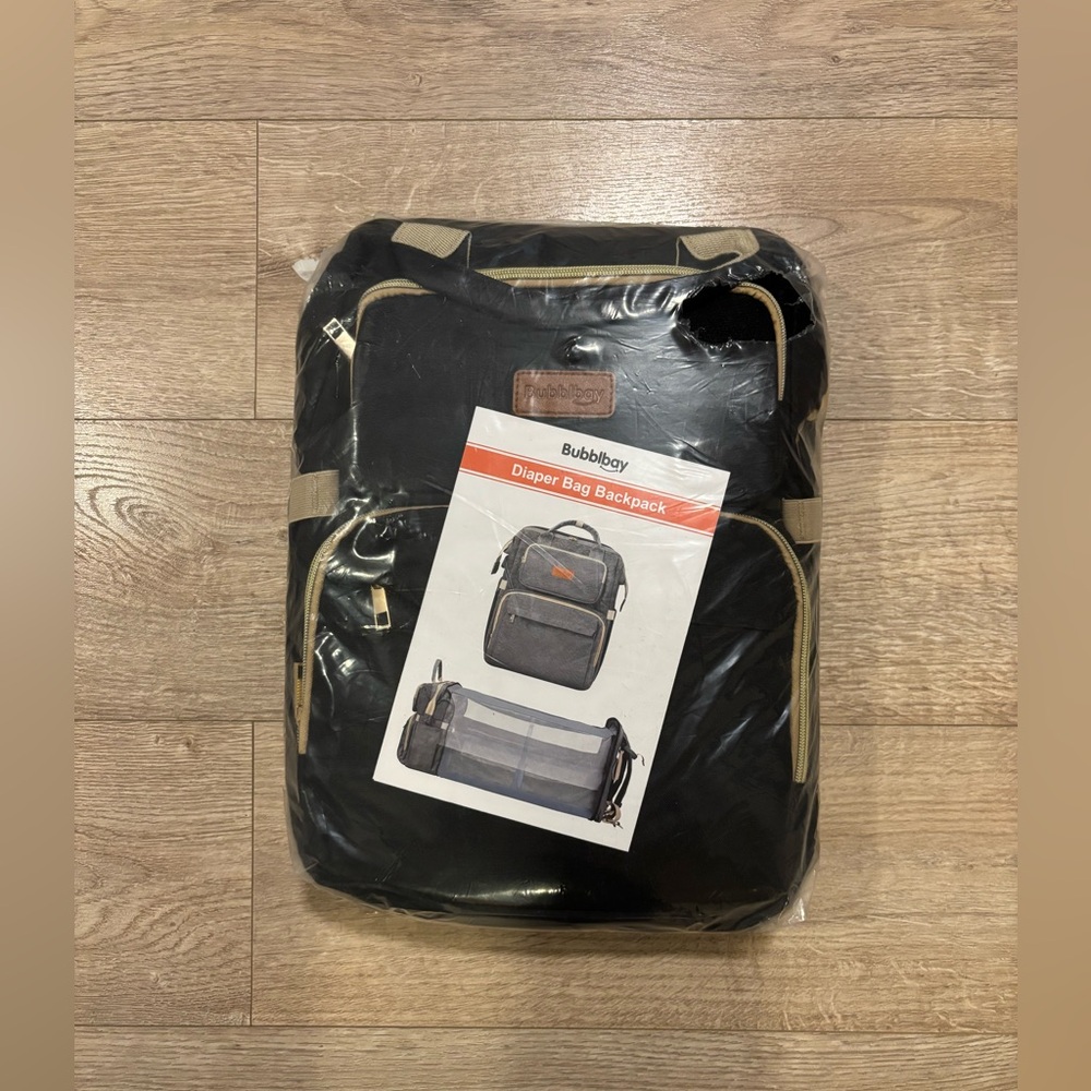 Bubblbay Black Diaper Bag Backpack